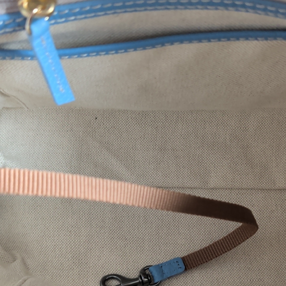 Dooney & Bourke Sky Blue Pebbled Leather Top-Handle Satchel - Picture 4 of 7